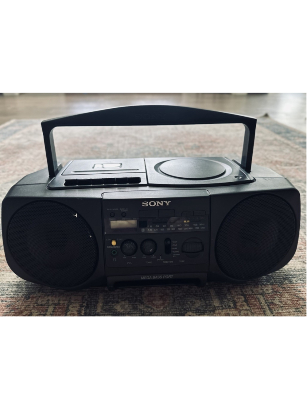 Sony CFD-V30 CD Radio Cassette Corder Boombox Mega Bass Portable Stereo Tested
